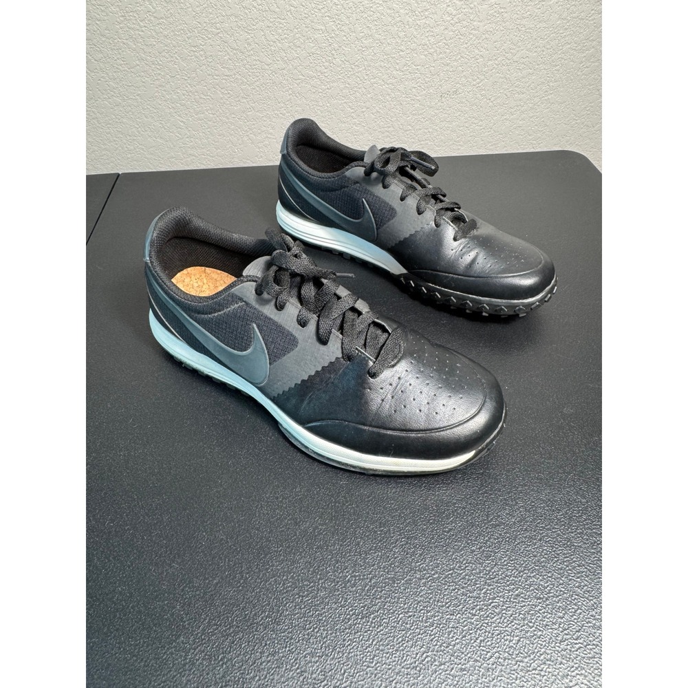 Nike Lunar Mont Royal Golf Shoes Black Leather Mens Size‎ 8 Athletic Sneakers